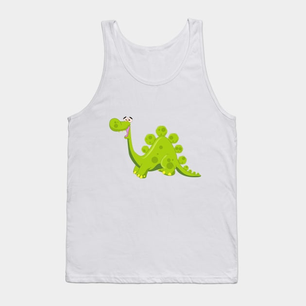 Cute Cartoon dinosaur Tank Top by nickemporium1